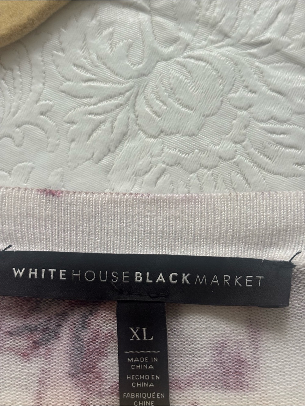 White House Black Market Floral Cardigan 3/4 Sleeve, Size XL - Picture 11 of 13